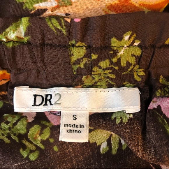DR2 Women's Drawstring Floral Shorts, Brown, size S NWT - Picture 6 of 6